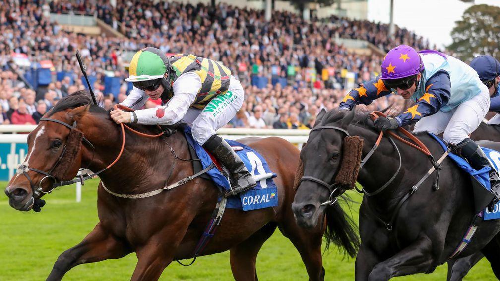 Gulliver (left) winning the Coral Sprint Trophy at York two years ago