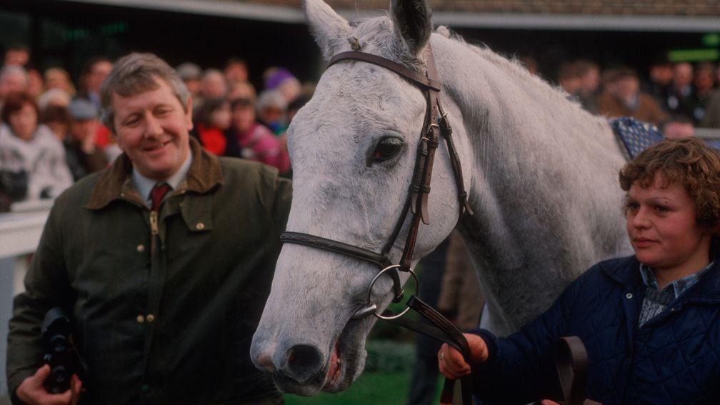Glory days: Elsworth with his chasing superstar Desert Orchid at Kempton on Boxing Day 1986