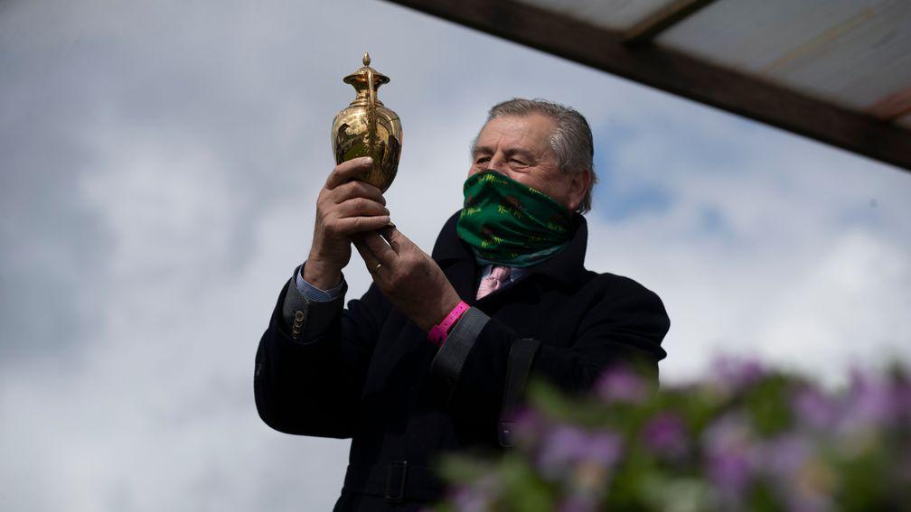 Noel Meade celebrates winning the Tattersalls Gold Cup