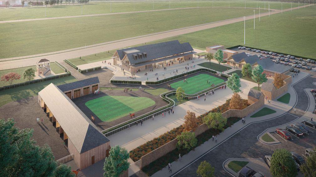 An artist's impression of how the new all-weather training and racing facility would look