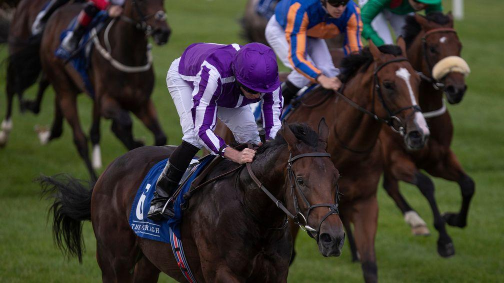 Lope Y Fernandez and Ryan Moore winning the Round Tower Stakes (Group 3).The Curragh. Photo: Patrick McCann/Racing Post 30.08.2019