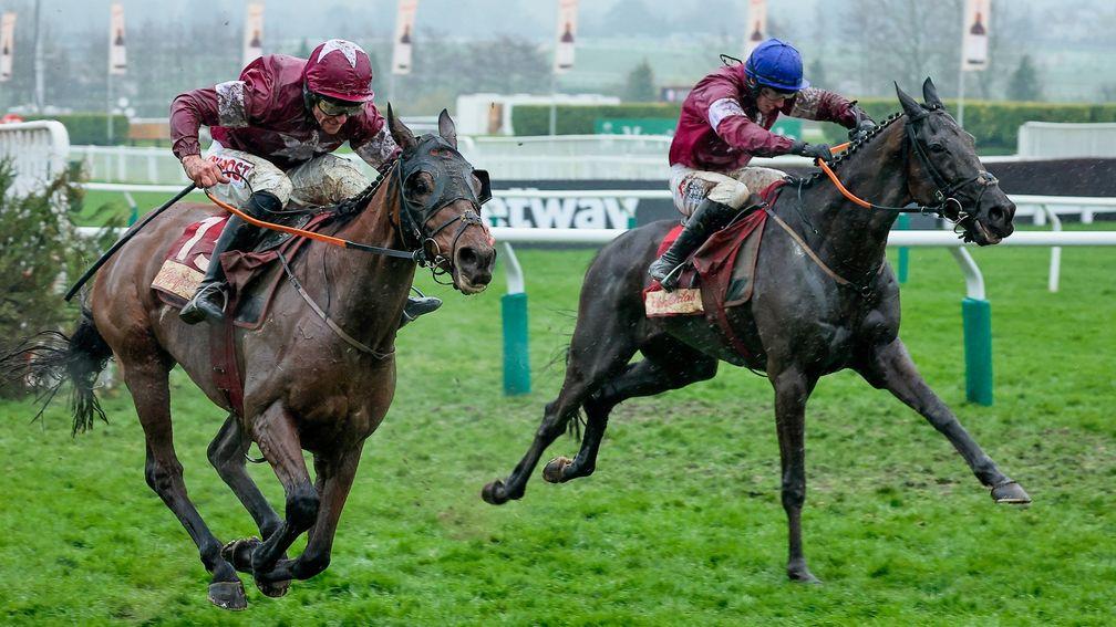 Delta work -Jack Kennedy(blue cap) Winner with Tiger Roll- Davy Russell 2ndThe (X-Country) Glenfarclas Chase (A Cross Country Chase) (GBB Race) (Class 2)Cheltenham 16.3.2022©Mark Cranhamphoto.com
