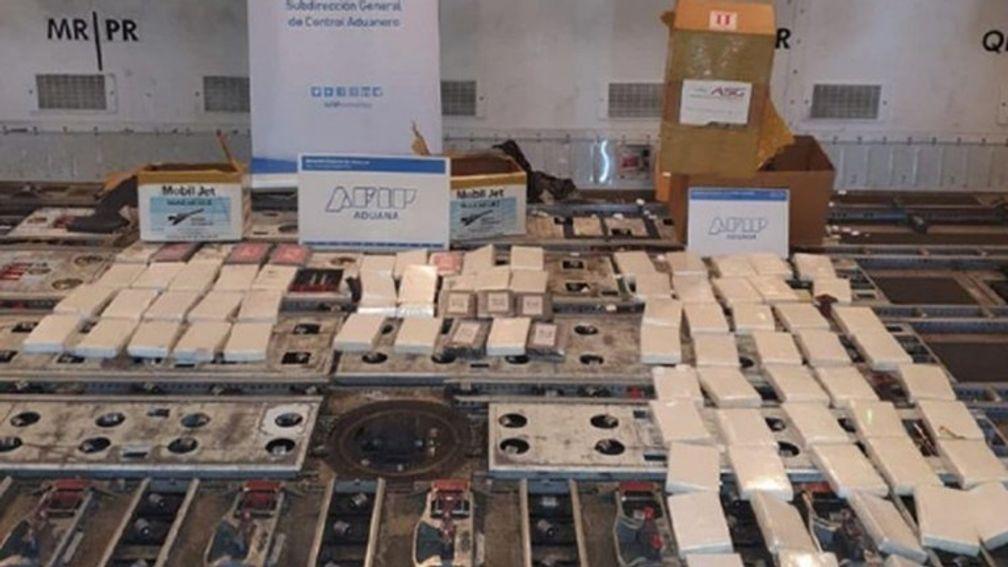 The haul seized at Ezeiza International Airport