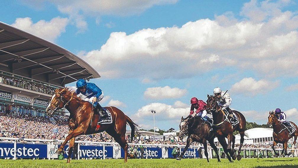 Masar lands the Derby from Dee Ex Bee and Roaring Lion at Epsom