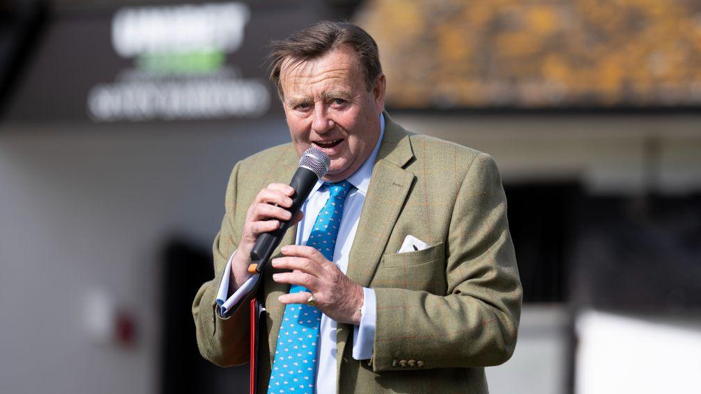 Nicky Henderson on the mic at this annual owners' day