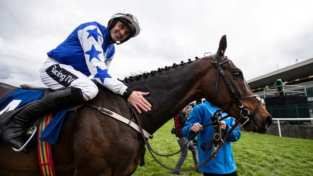 Ruby Walsh celebrates his final winner in the saddle after Kemboy's Punchestown victory