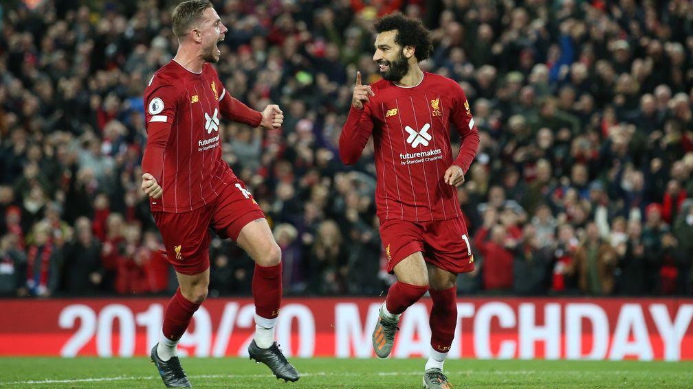 Jordan Henderson and Mo Salah were on target at Liverpool beat Tottenham 2-1