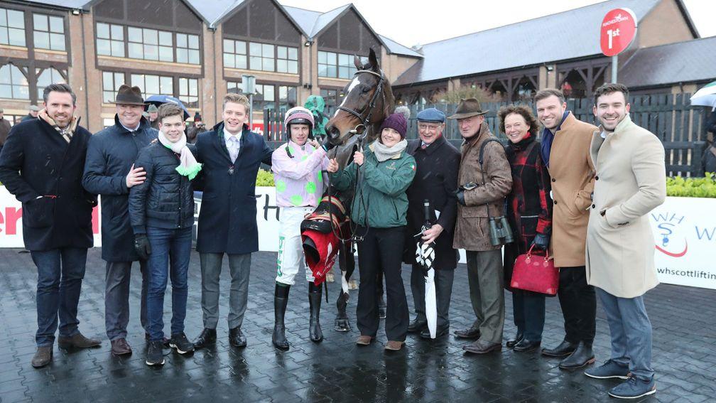 Min and connections after last year's win in the John Durkan Memorial Chase at Punchestown