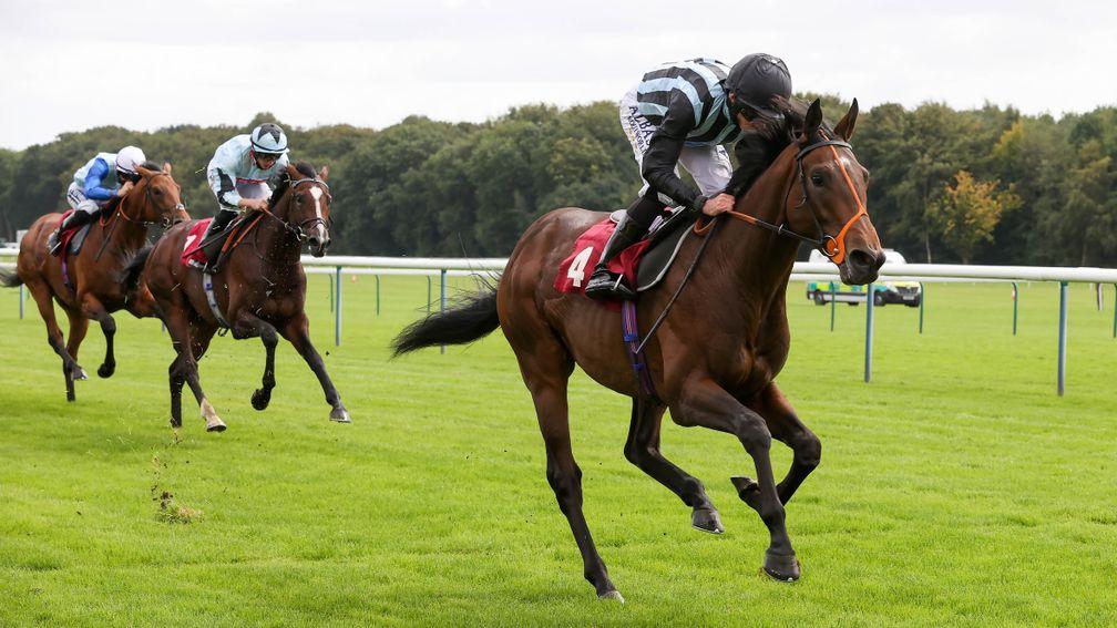FANCY MAN and Ryan Moore win at Haydock Park 5/9/20Photograph by Grossick Racing Photography 0771 046 1723