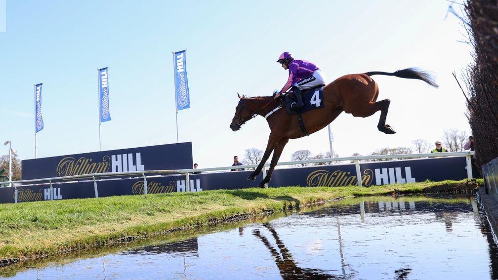 Dreams Of Home clears the water jump on the way to victory at Perth