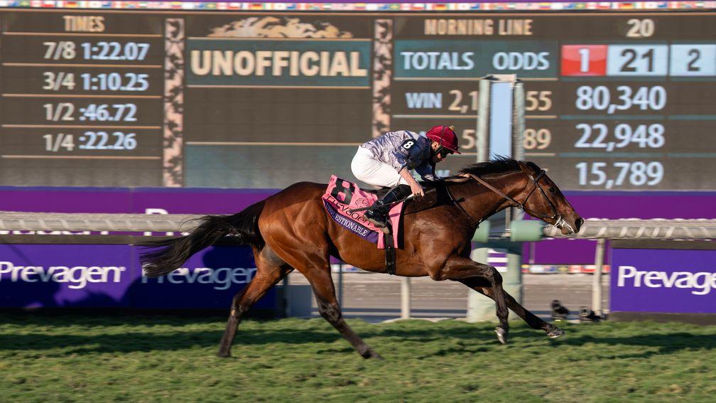 Unquestionable completes an extraordinary day for trainer Aidan O'Brien by winning the Breeders' Cup Juvenile Turf