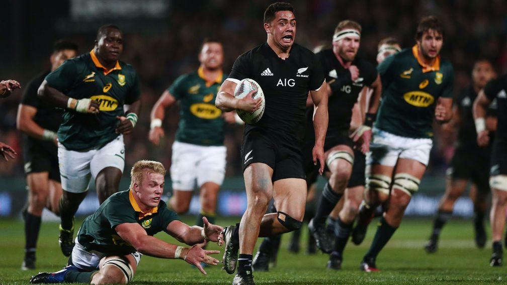 New Zealand in action against South Africa