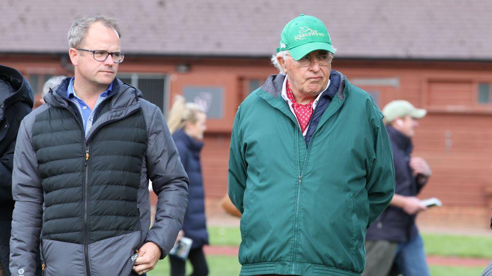 Coolmore's MV and John Magnier were among those inspecting yearlings in Newmarket on Monday