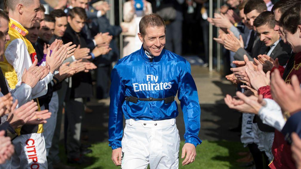 Jim Crowley is crowned Champion Jockey at Ascot in October 2016