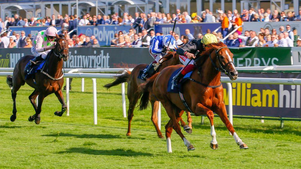 Stradivarius: last seen at Doncaster when powering home to win the Group 2 contest in 2019