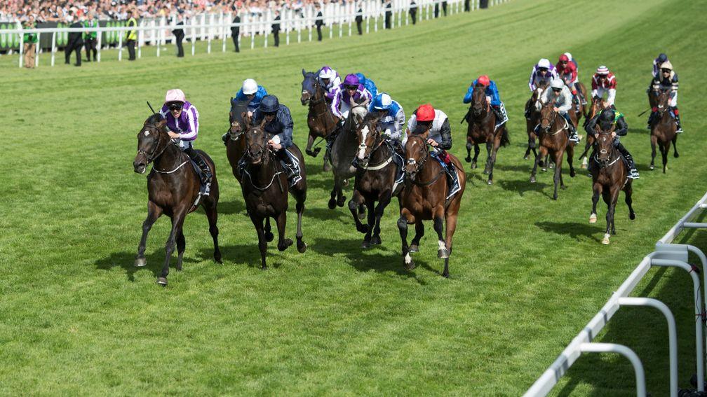 The Epsom Derby finish. Will it be the same order for the five who finished towards the back as they line up for Friday's King Edward VII Stakes at Royal Ascot?