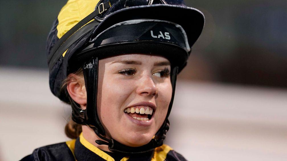 Grace McEntee: rode her first winner for dad Phil on Contingency Fee at Southwell