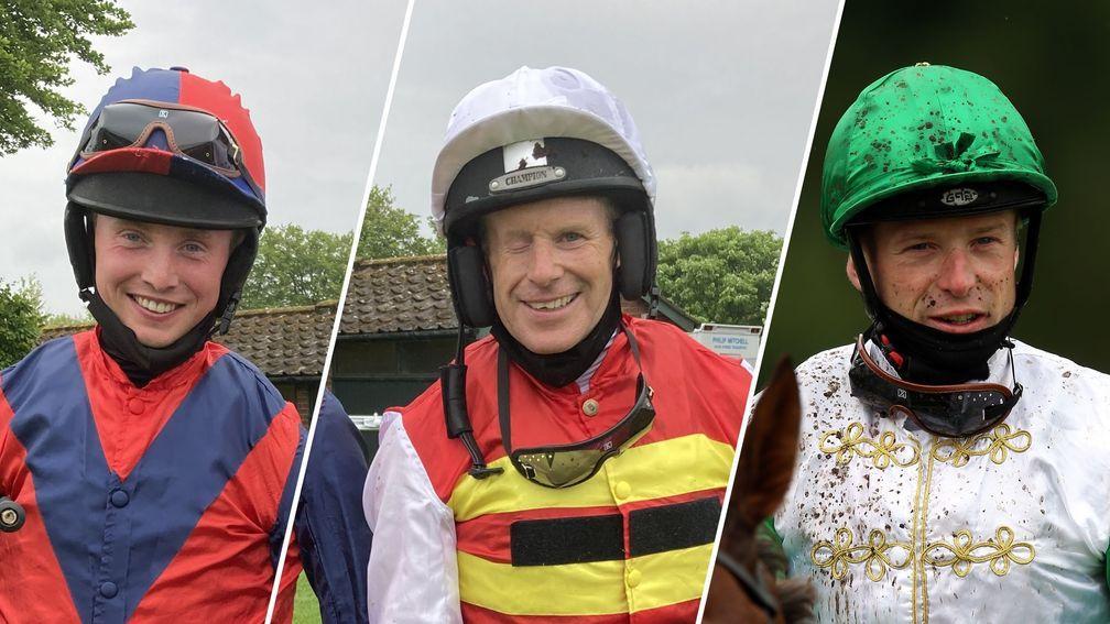 Freddie, Guy and Jack Mitchell (left to right) are set to ride at Nottingham on Wednesday