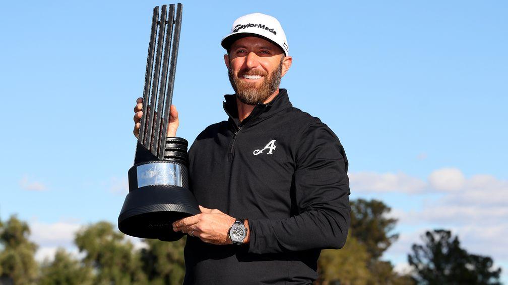 Dustin Johnson could be set to lift another LIV trophy on Sunday