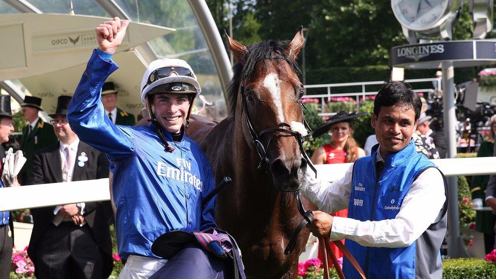 Barney Roy with James Doyle after winning The St James's Palace Stakes at Royal Ascot