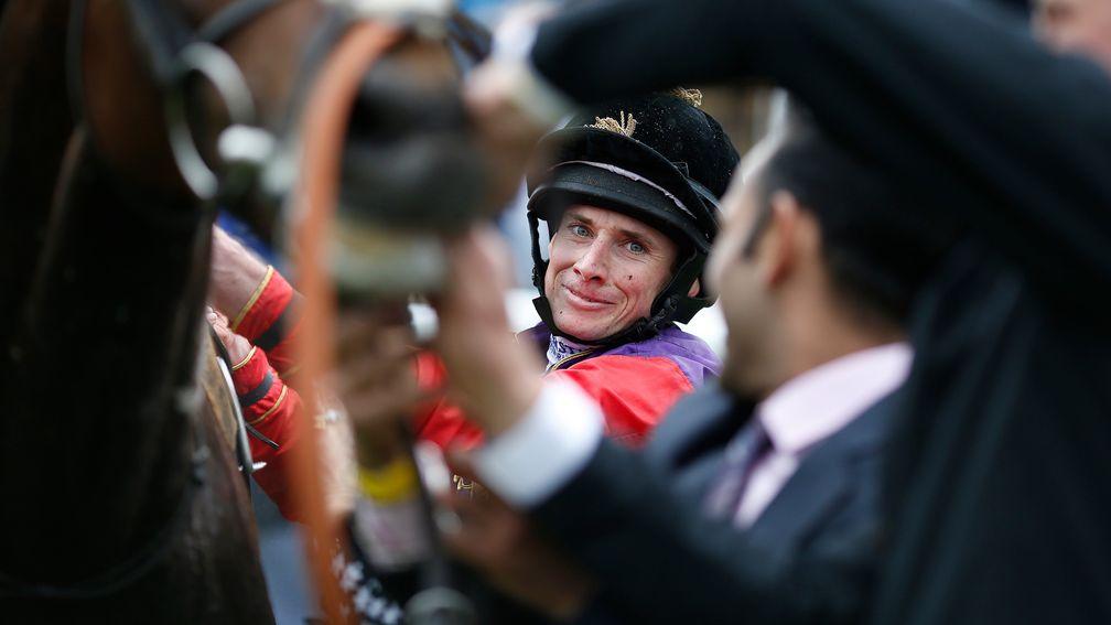 Ryan Moore cannot hide his pleasure at having won the Yorkshire Cup for the Queen