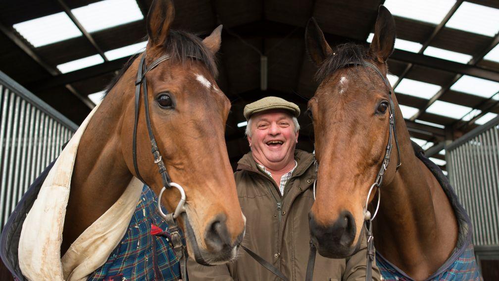 Two of a kind: Tizzard with stable stars Cue Card (left) and Thistlecrack