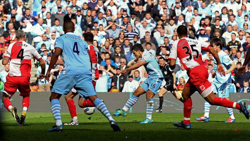 Sergio Aguero stars against QPR in Manchester City's dramatic 2011-12 title victory - and the name of a racehorse was born