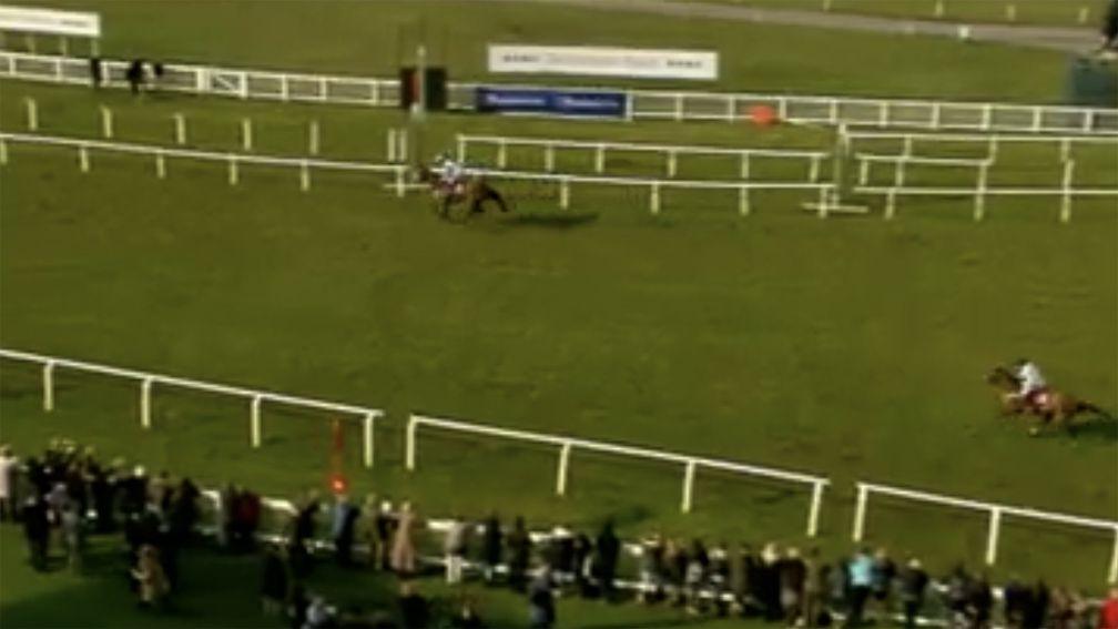 Starving Marvin crosses the line well clear despite Geraghty's best efforts on the 7-2 shot