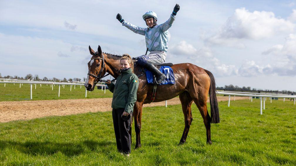 Jade De Grugy and Paul Townend after winning the Honeysuckle Mares Novice Hurdle at Fairyhouse