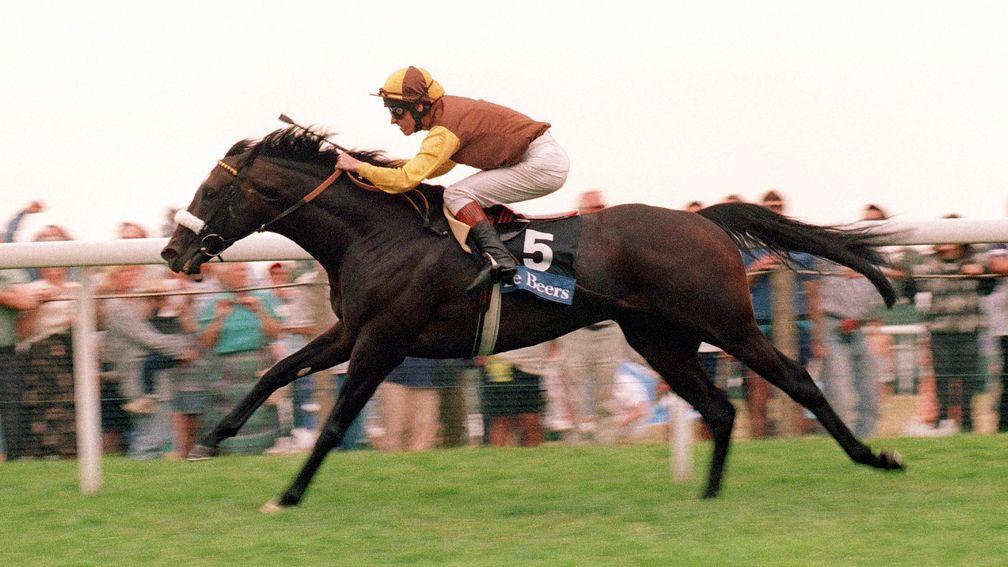 Pentire and Michael Hills take the 1996 King George VI and Queen Elizabeth Stakes