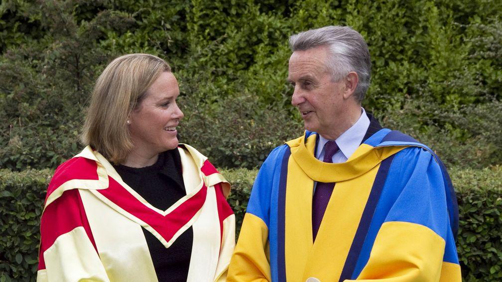 Emmeline Hill with Jim Bolger as he was given an honorary degree from University College Dublin