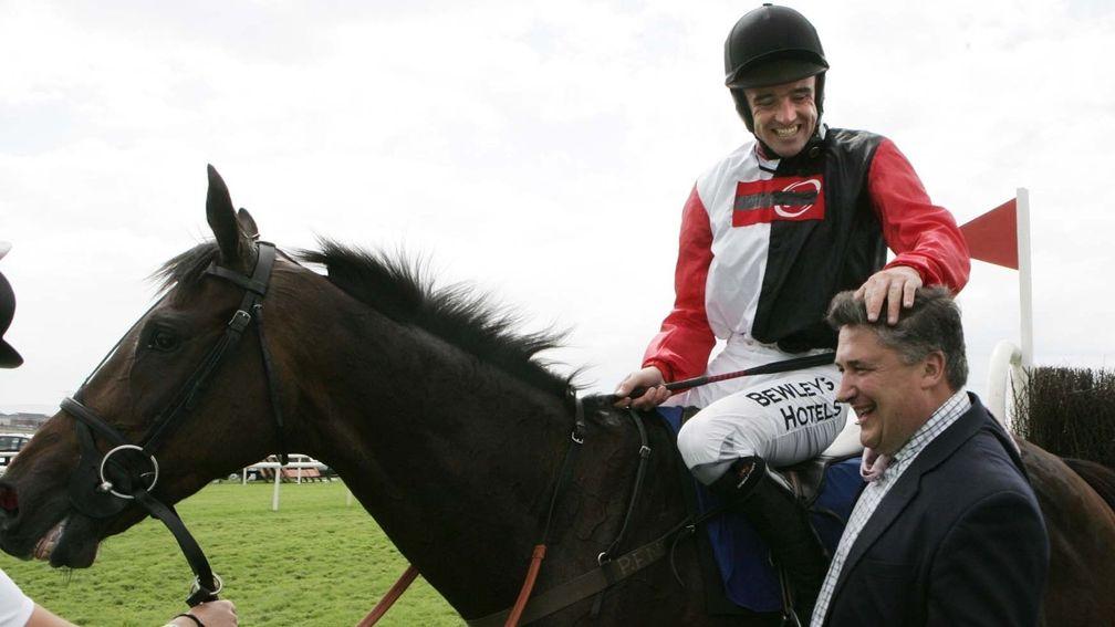 Ruby Walsh is all smiles after Oslot wins the 2008 Galway Plate for Paul Nicholls