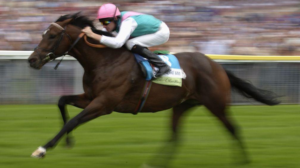 Oasis Dream: en route to winning the Nunthorpe Stakes at York