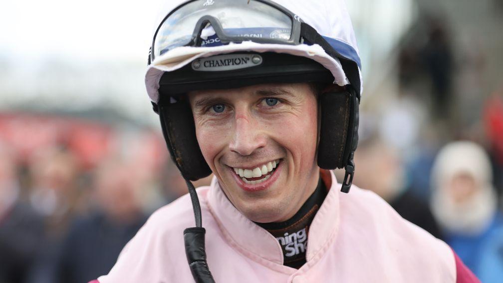 Bryan Cooper is all smiles after his victory on Wa Wa at Leopardstown