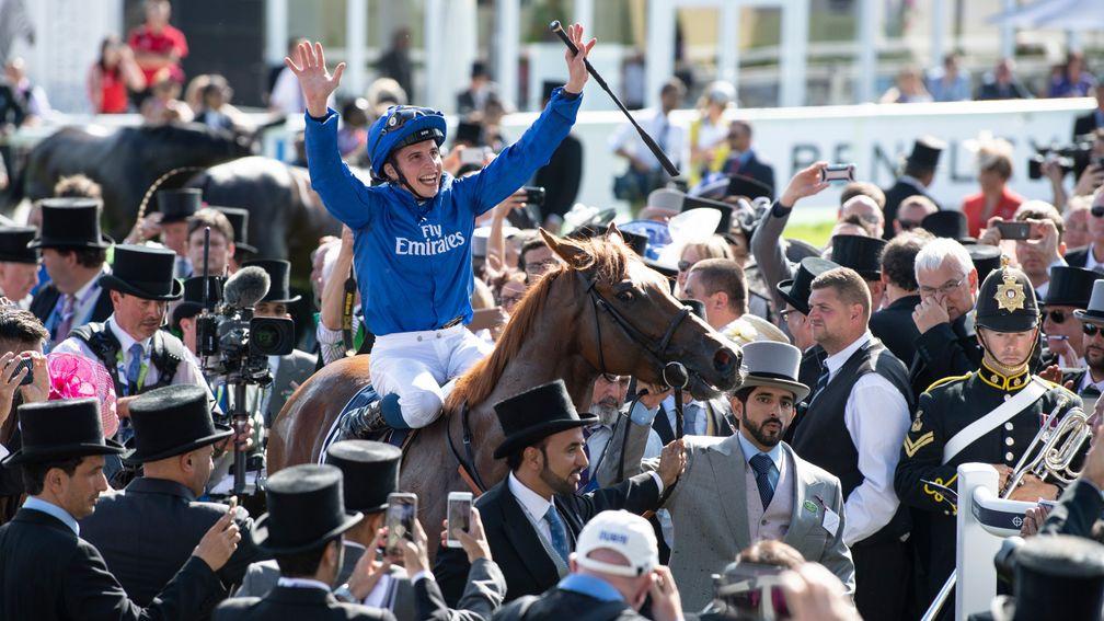William Buick and Masar after winning the DerbyEpsom 2.6.18 Pic: Edward Whitaker
