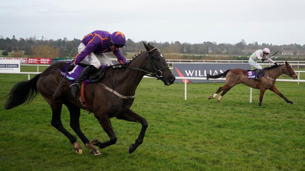 Faugheen (right) outbattles Easy Game to win the 2020 Flogas Novice Chase