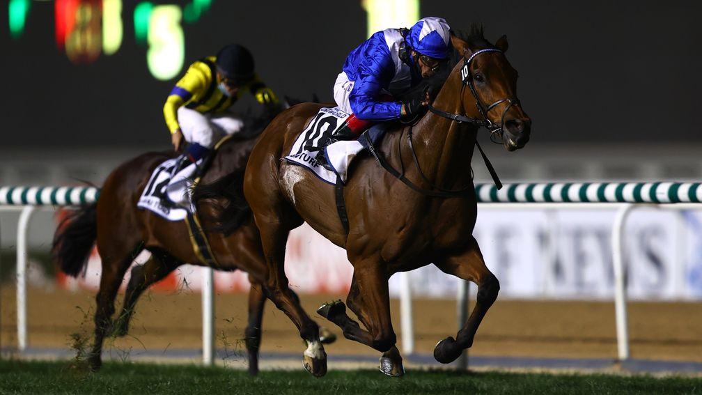 Lord North wins the Dubai Turf at Meydan Racecourse on March 27, 2021 in Dubai, United Arab Emirates. (Photo by Francois Nel/Getty Images)