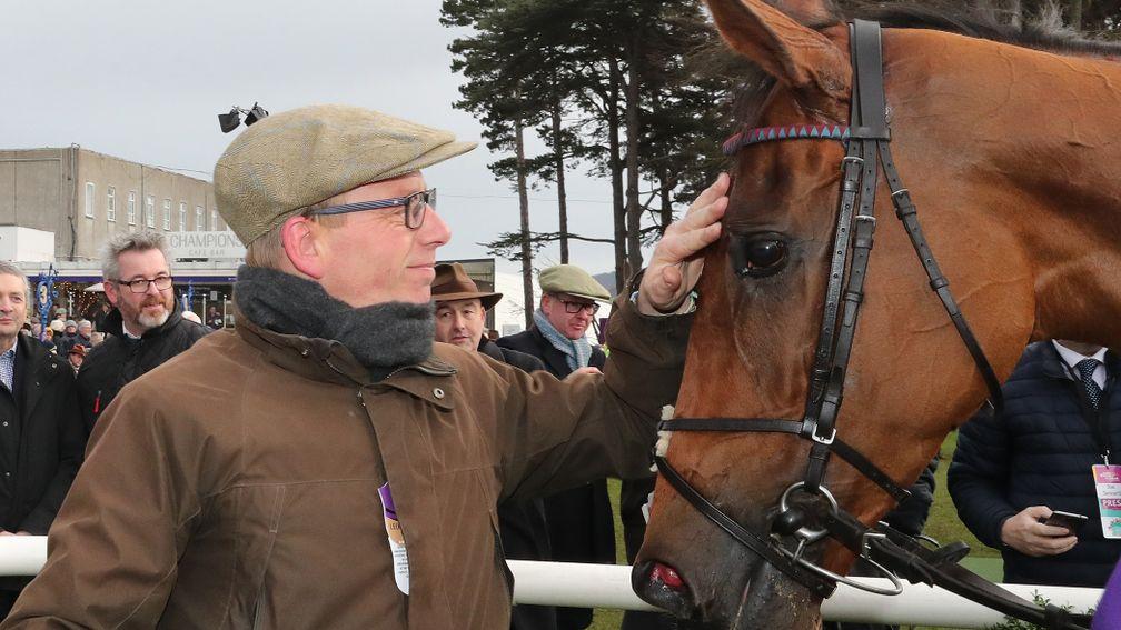 The look of love: Warren Greatrex and La Bague Au Roi after last year's Flogas Chase
