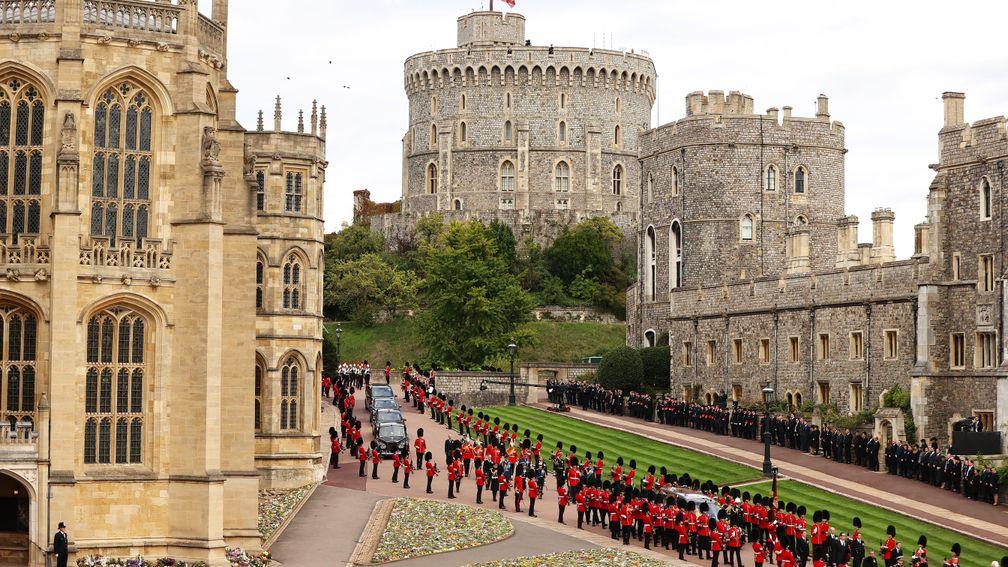 Windsor Castle, where the committal service for Queen Elizabeth II was held on Monday
