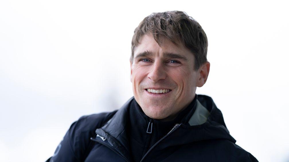 Champion jockey Harry Skelton is all smiles as he arrives at Wetherby on day one of the Charlie Hall Chase meeting