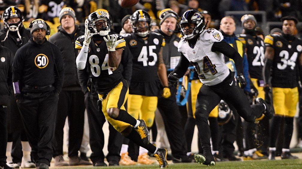 Antonio Brown (84) has been a star turn for the Pittsburgh Steelers