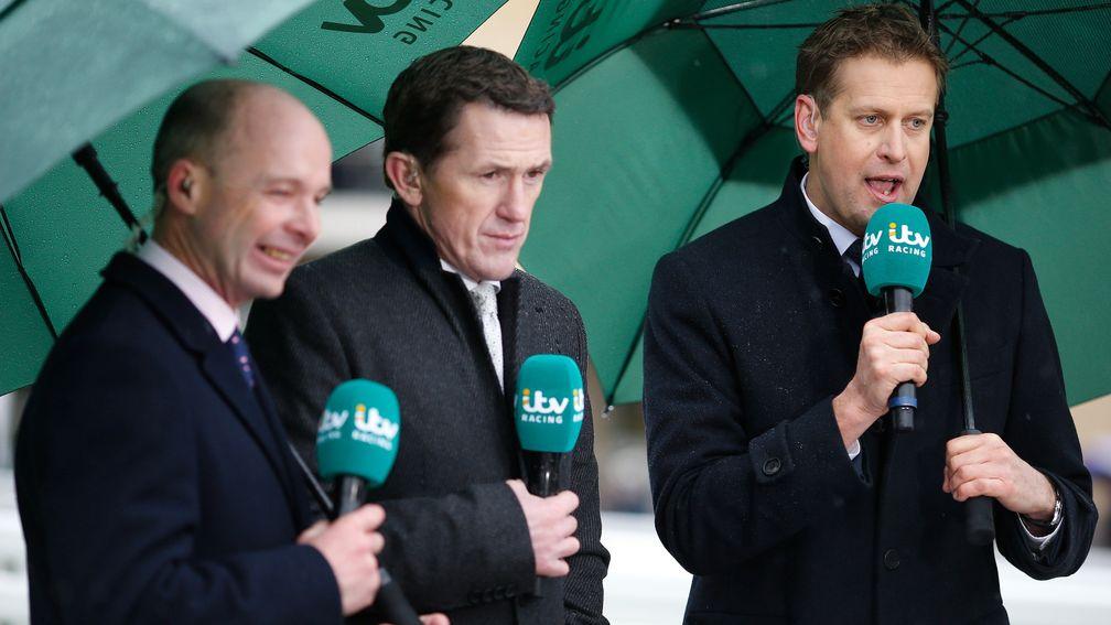 Sir Anthony McCoy (centre): gave his Gold Cup views on ITV's Opening Show