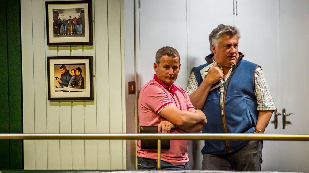 Tom Malone and Paul Nicholls at the Goffs Land Rover Sale in 2018