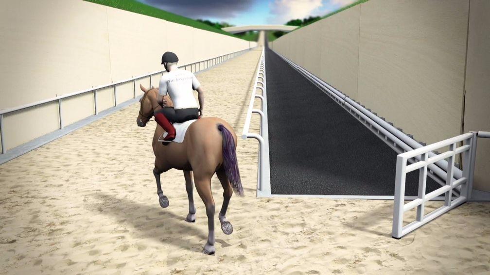 View from the foot of the proposed new uphill gallop at Newmarket
