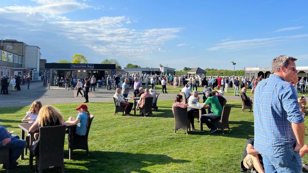 A good midweek crowd enjoyed the hottest day of the year at Huntingdon on Tuesday evening