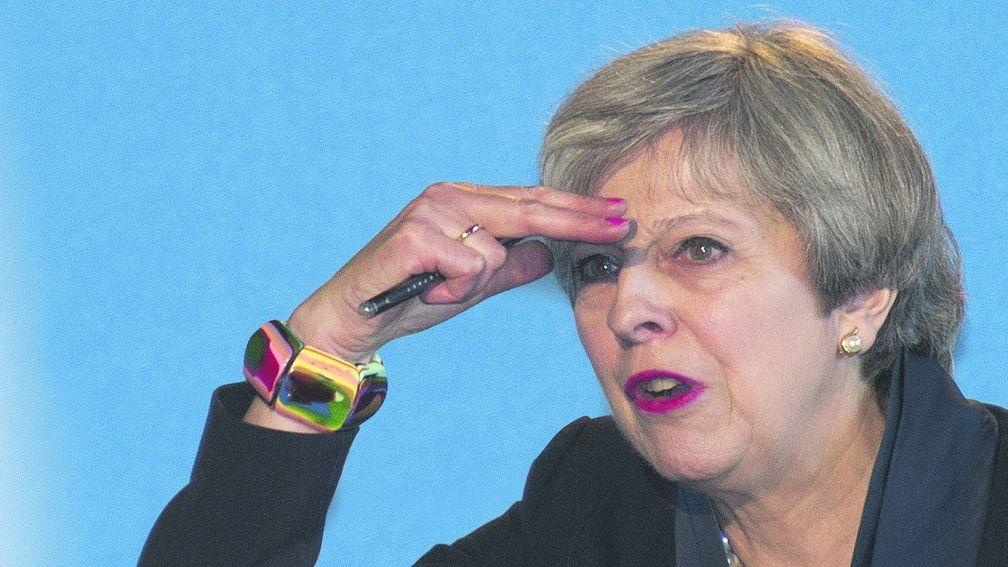 'Eventually we want hedge funds to be able to hedge geopolitical risk with us. For example, is Theresa May (pictured) going to be able to get Brexit passed through parliament?'