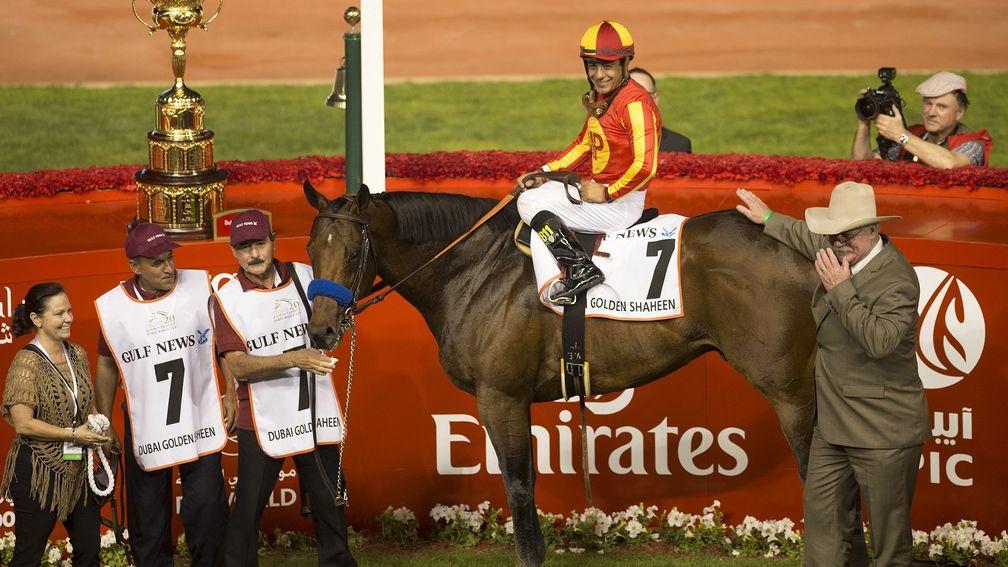 Secret Circle and Victor Espinoza after landing the Group 1 Golden Shaheen in Dubai
