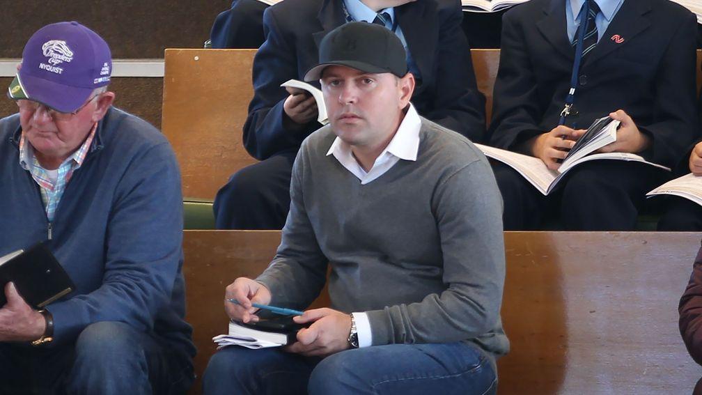 Chad Brown (right) made a successful visit to Tattersalls with Mike Ryan (left)