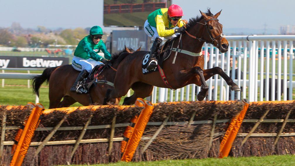 Finian's Oscar (Robbie Power) wins the Grade 1 Betway Mersey Novices' Hurdle at Aintree in April