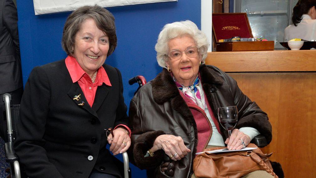 Mercy Rimell (right) pictured with former trainer Henrietta Knight